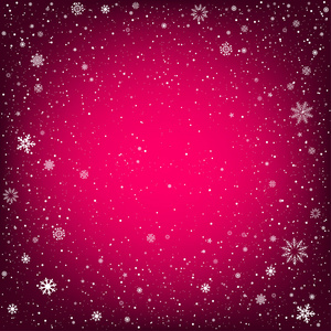 圣诞粉红色背景与雪