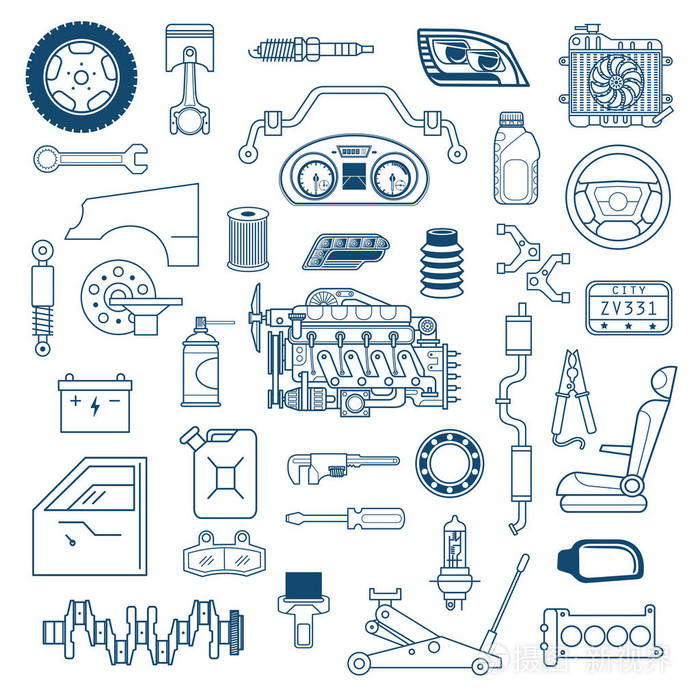 汽车零件插画-正版商用图片0tgpjk-摄图新视界