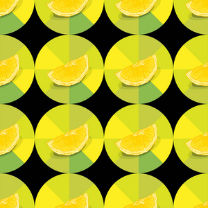 水果图案背景图形柠檬