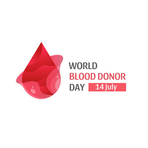 向量世界献血者天6月14日。海报。血滴。捐赠血液概念。血友病天例证
