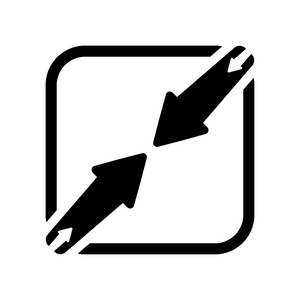 压缩图标.时尚压缩徽标概念的白色背景从用户界面和 web 导航集合.