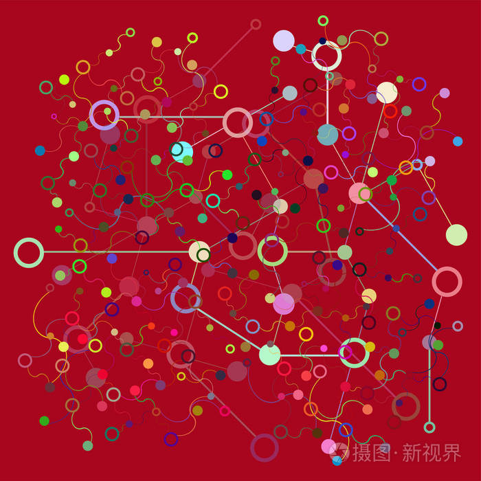 社会网络图形的概念。分子和通信背景。为您设计有用的图形设计