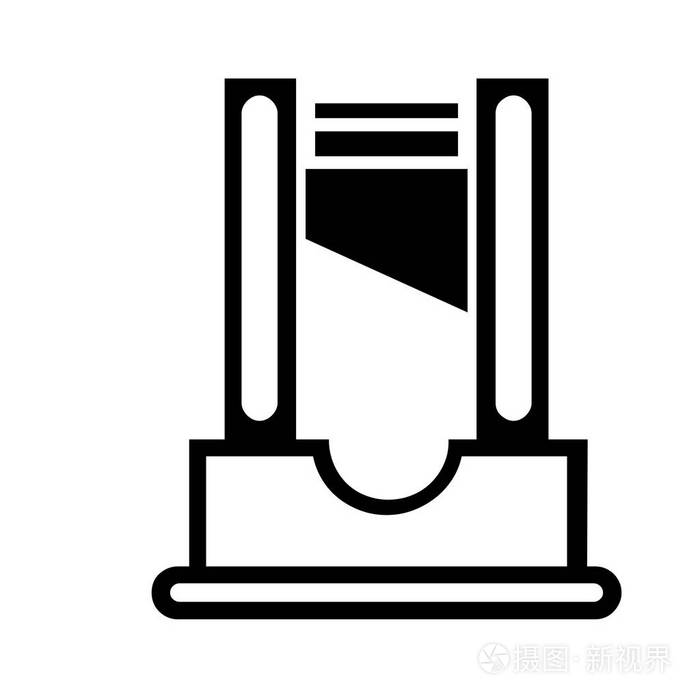 断头台图标例证以白色背景