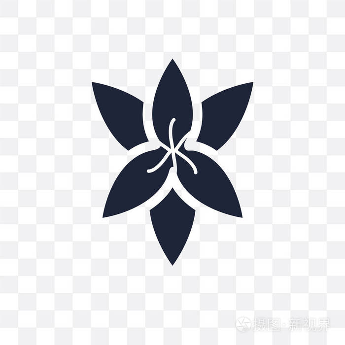 百合透明图标百合符号设计从自然收藏简单的元素向量例证在透明背景