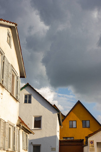 德国南部建筑物的外墙和屋顶图片