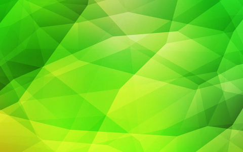 浅绿色矢量闪亮三角形封面.闪闪发光的抽象插图与优雅的三角形.