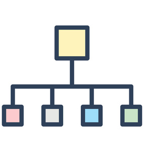 分层网络, 分层结构隔离向量图标, 可以很容易地编辑在任何大小或修改
