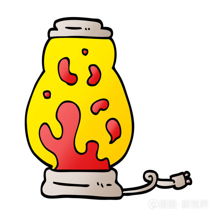 矢量梯度例证动画片熔岩灯
