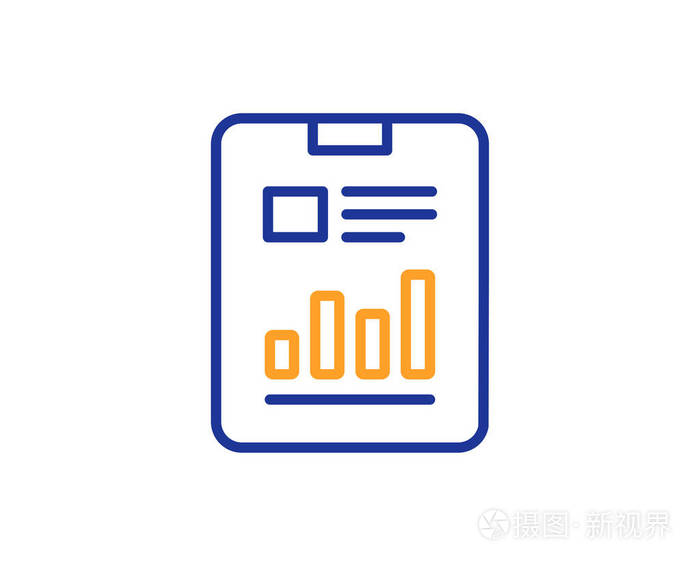 报表文档行图标.分析图或销售增长标志.统计数据符号.