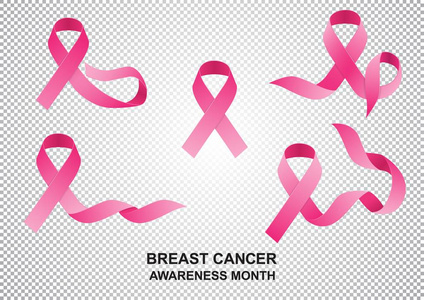 现实的丝带的一个月, 以对抗乳腺癌。epps 10 的向量例证