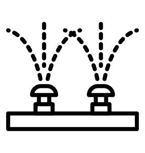 花园洒水车线路图标设计
