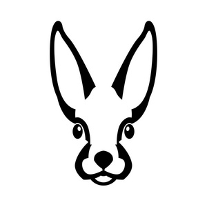兔子头矢量插画风格平