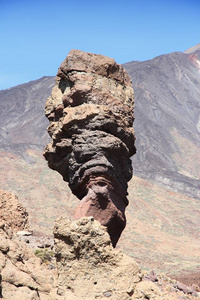 特内里费岛火山景观泰德山国家公园的神岩手指