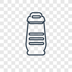 瓶图标在时尚的设计风格。在透明背景上隔离的瓶子图标。瓶矢量图标简单和现代平面符号为网站, 移动, 标志, 应用程序, ui。瓶图