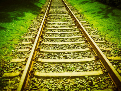 铁路或铁路轨道火车运输复古复古