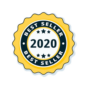 畅销书2020年标签, 向量, 例证
