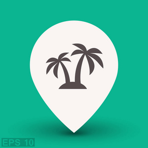 象形文的岛屿设计插画