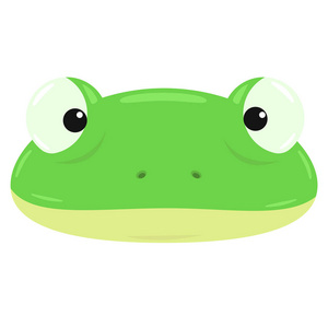 绿色青蛙头矢量绘图