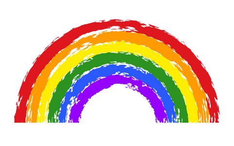 lgbt, 同性恋骄傲符号, 图标.手绘绘画笔画查出在白色背景.