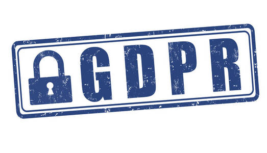 gdpr 标志或邮票在白色背景, 向量例证