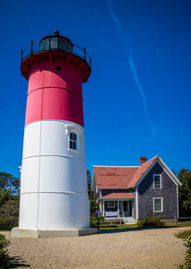 Nauset 海滩灯光在科德角国家海岸, 马萨诸塞州