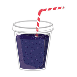 孤立的蓝莓汁设计