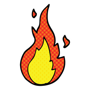 漫画书风格动画片火焰符号照片