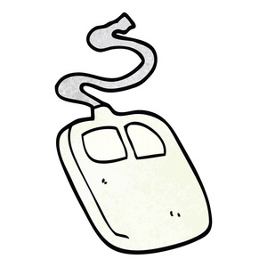 动画片涂鸦旧计算机鼠标