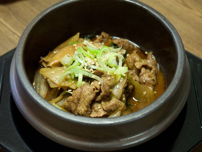 亚洲食品调味牛肉韩式烤肉图片