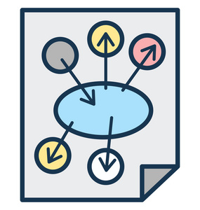 业务计划, 营销计划孤立的矢量图标可以很容易地编辑和修改