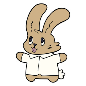 动画片涂鸦快活兔子
