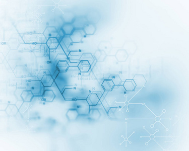 化学科学, 医疗物质和分子背景生病了照片