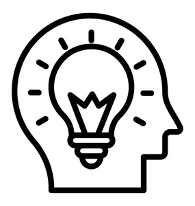 人的头脑中的灯泡是创造性思维的标志