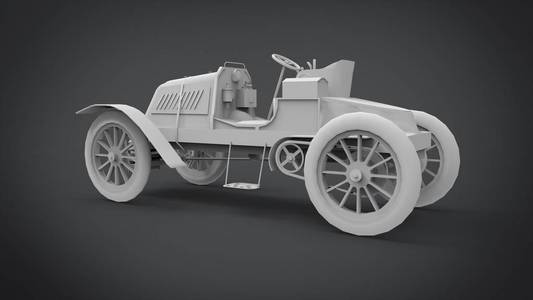 经典复古汽车3d 从搅拌机应用渲染结果