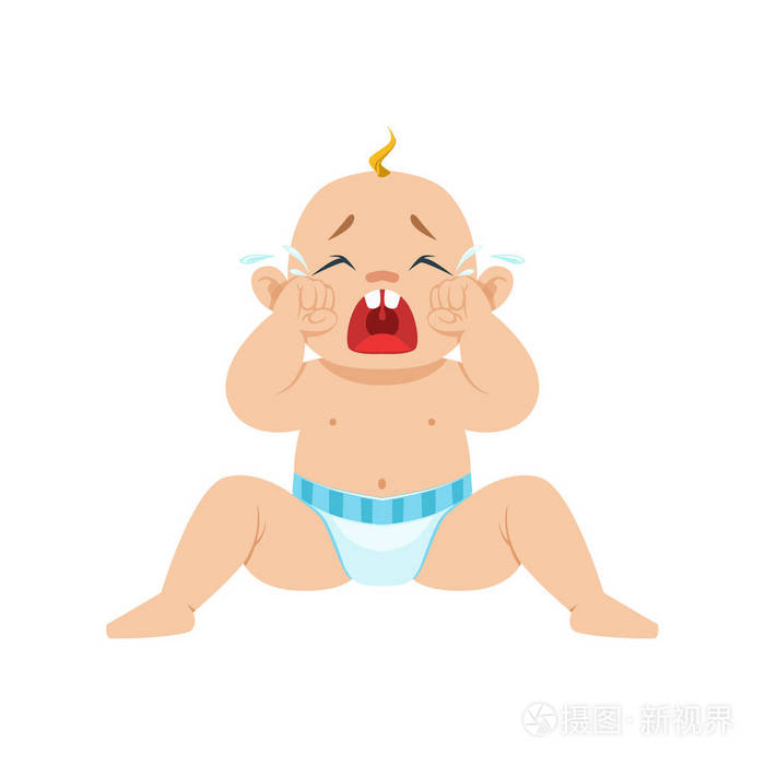 一部分原因的婴儿被不开心卡通插图集合
