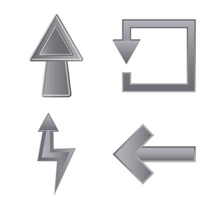 矢量设计元素和箭头标识。网站的元素和方向股票符号集