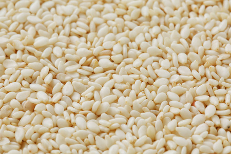 烹饪有用白芝麻的背景.有用的种子烹饪照片