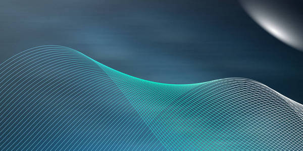 带波浪线的深蓝色抽象背景