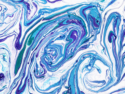 手绘抽象的大理石纹理.手工制作,液体涂料照片