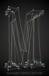 多色的草绘 M.手向量插图绘制 3d M