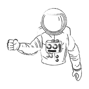 孤立的宇航员卡通设计图片