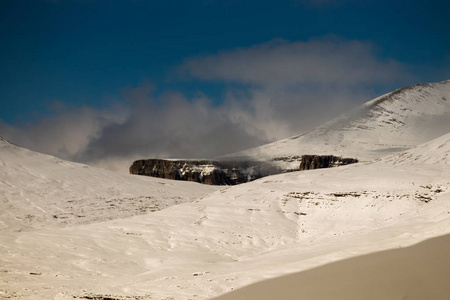 有雪和蓝天的风景