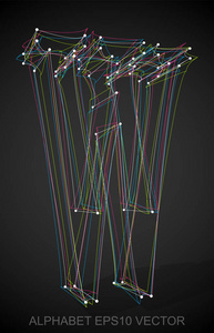 多色的草绘 W.手向量插图绘制 3d W