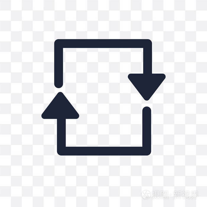 刷新透明图标.从用户界面集合刷新符号设计.简单的元素向量例证在透明