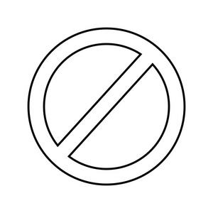 禁止标志孤立的图标