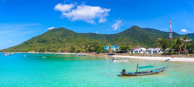 夏季, 泰国帕岸岛传统木渔夫船全景