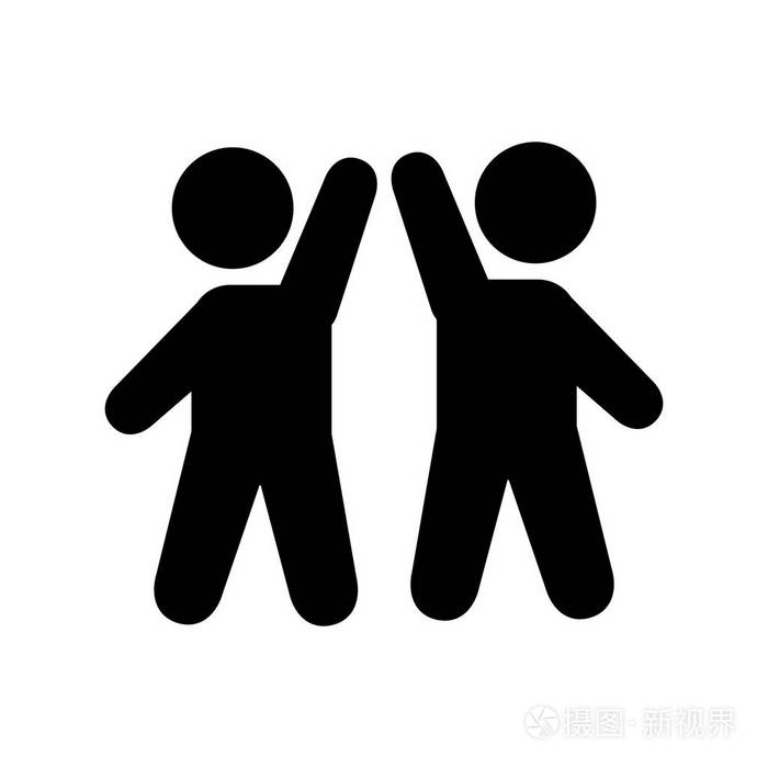 团队合作商家剪影图标