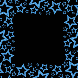 光的蓝色边框图片