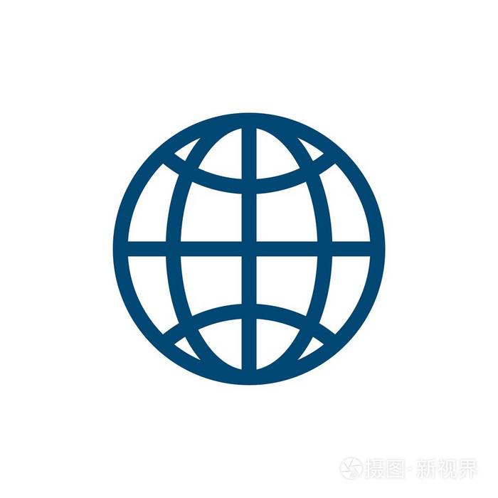 简单的地球地球的图标在白色背景插画-正版商用图片0tjlu1-摄图新视界