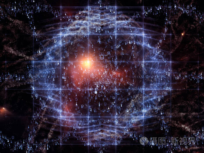 数学,科学,教育和现代技术学科中空间的数字和元素的排列